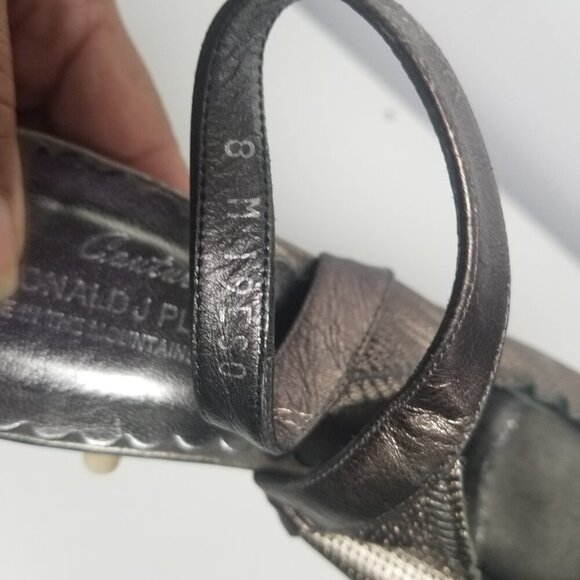 Donale Pliner Women's Brown/Bronze Courture Slingback Kitten Heel Shoes Sz 8M - Picture 12 of 15